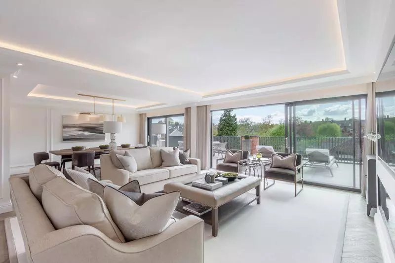 West Mews penthouse living room
